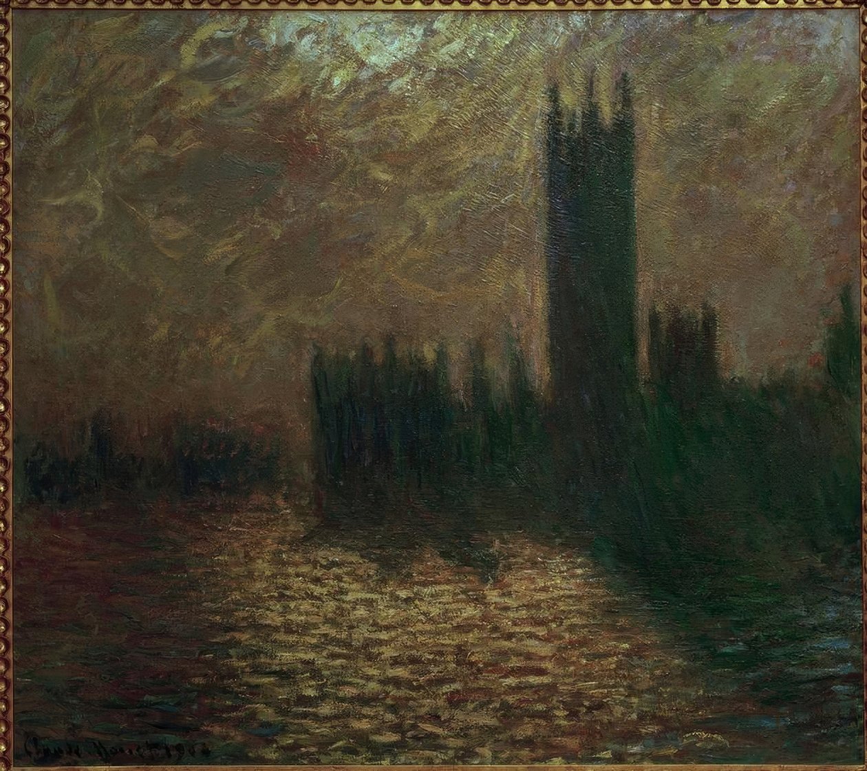 Parlamento, céu tempestuoso de Claude Monet