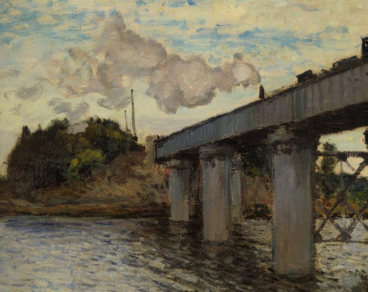 A ponte ferroviária de Argenteuil de Claude Monet