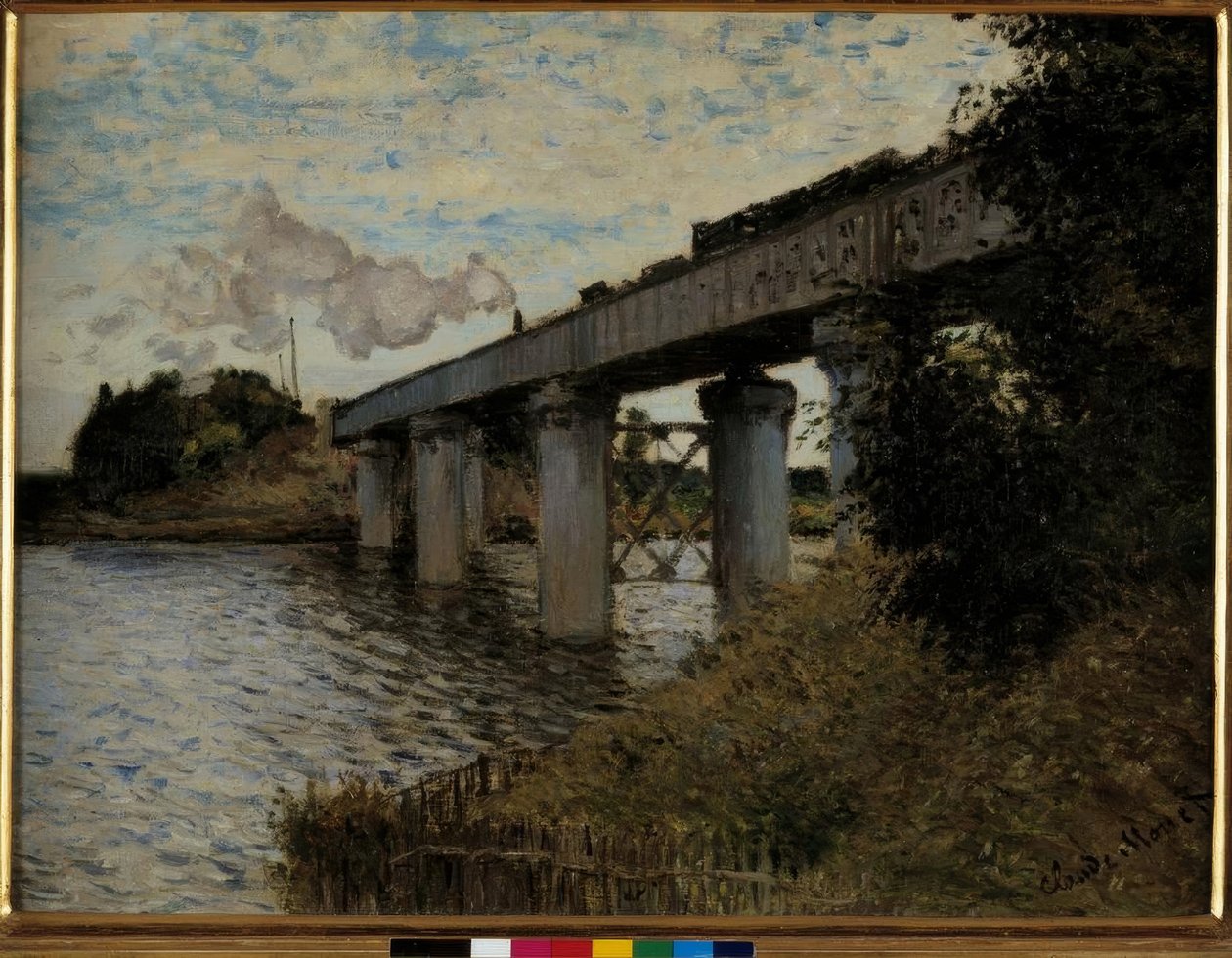 A ponte ferroviária de Argenteuil de Claude Monet