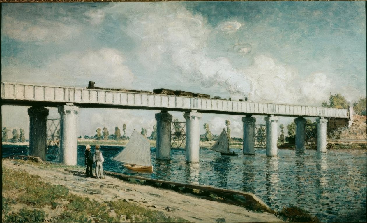 A ponte ferroviária de Argenteuil de Claude Monet