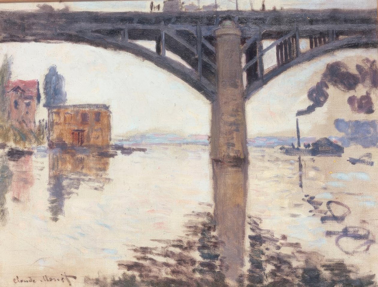 A ponte rodoviária de Argenteuil de Claude Monet