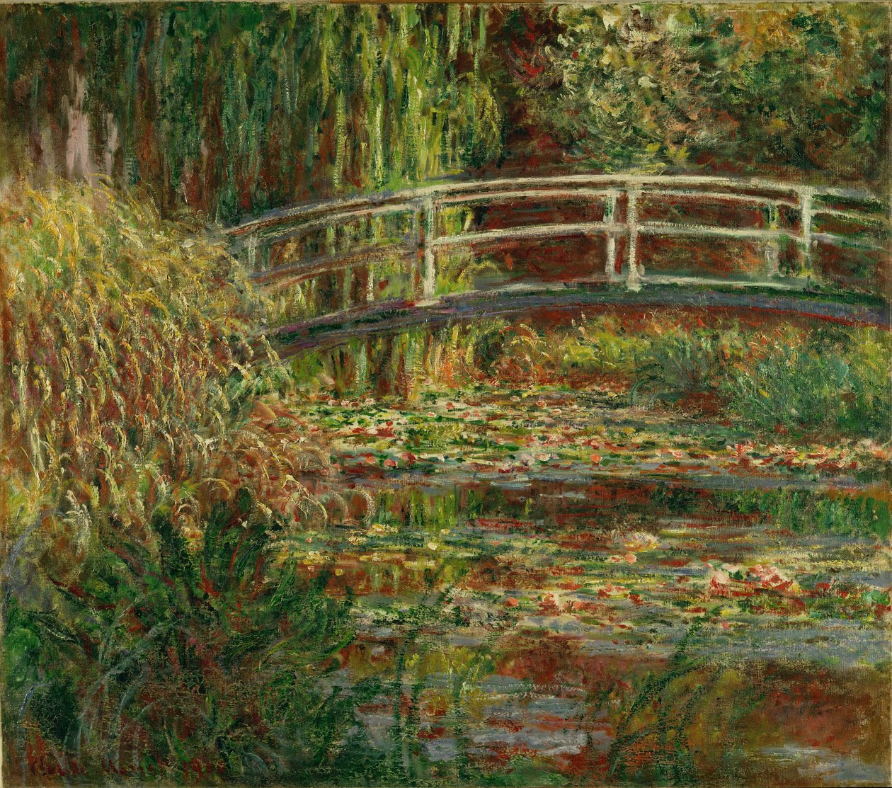 A lagoa das ninfas ... (óleo sobre tela) de Claude Monet