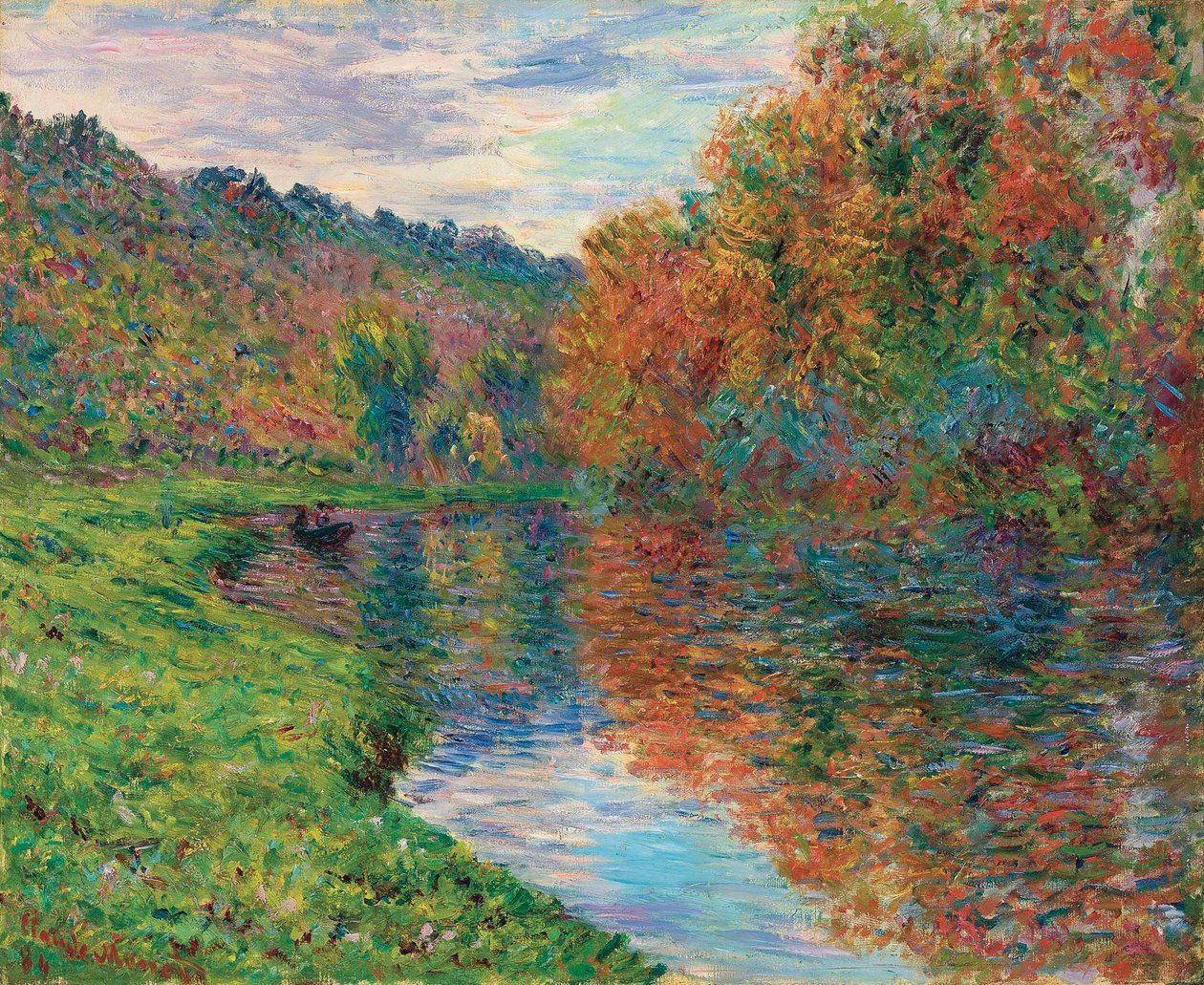 Braço de Jeufosse, outono de 1884. de Claude Monet