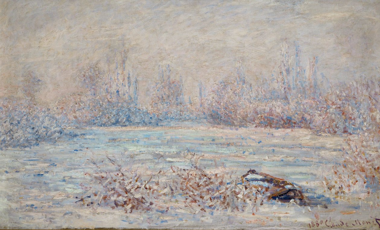 Le givre pres de Vetheuil (pintura sobre tela) de Claude Monet