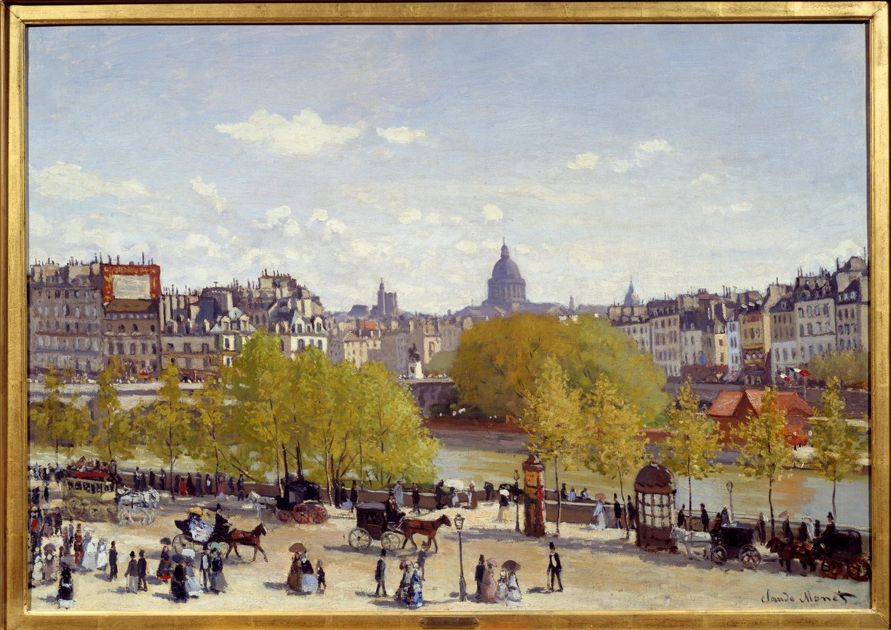 O Quai du Louvre, em Paris, em 1867. Pintura de Claude Monet (1840-1926) de Claude Monet