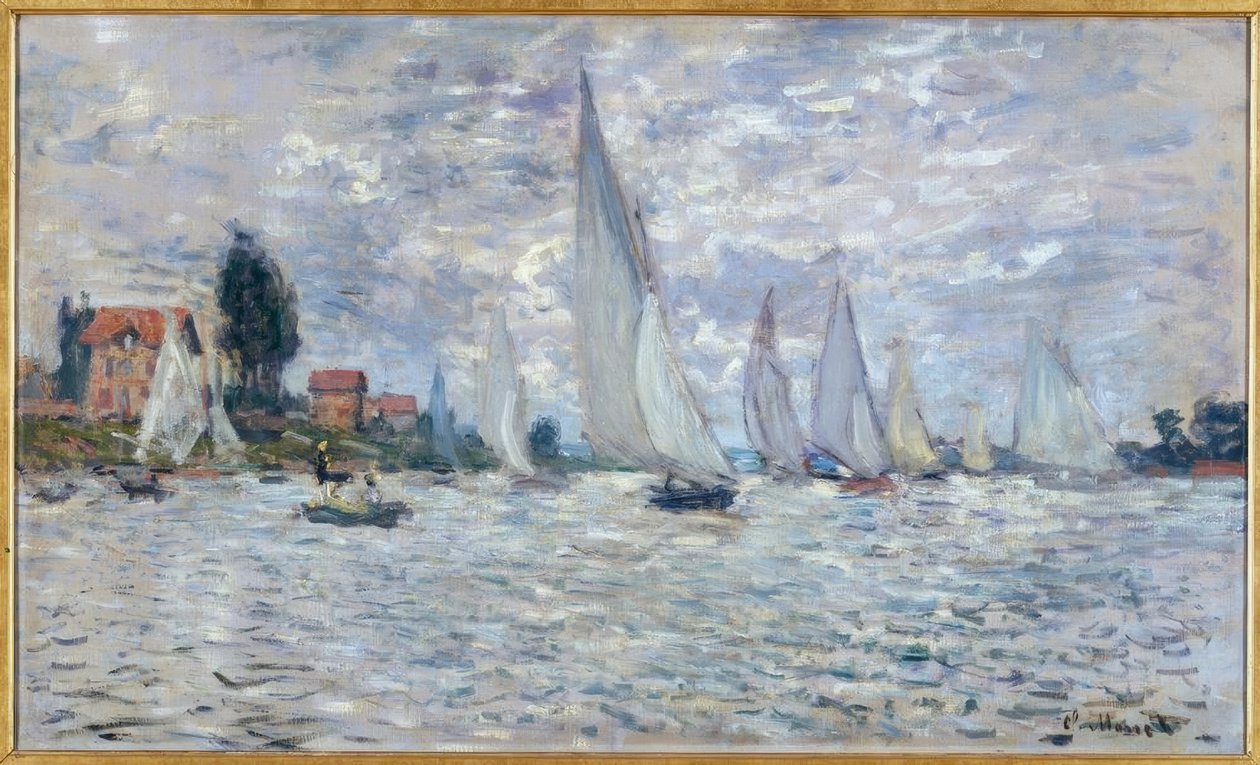 Os barcos. Regates em Argenteuil de Claude Monet