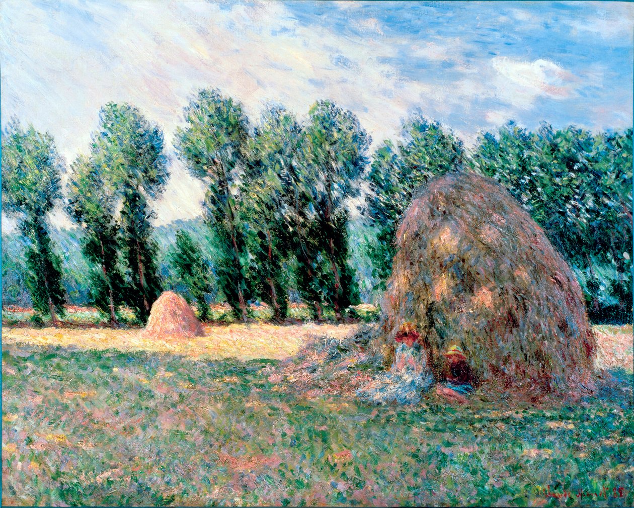 "The Haystacks" Pintura de Claude Monet (1840-1926) 1885 Dim 65,2x81,5 cm Museu de Arte de Ohara, Kurashiki de Claude Monet