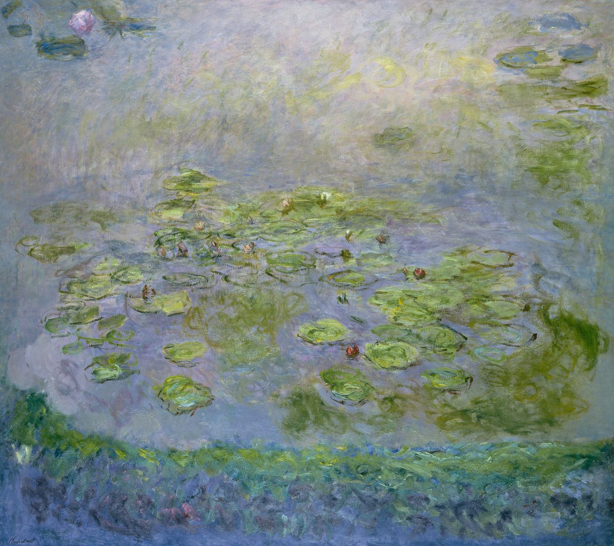 The Nymphs (Water Lilies) - Pintura de Claude Monet (1840-1926), óleo sobre tela de Claude Monet