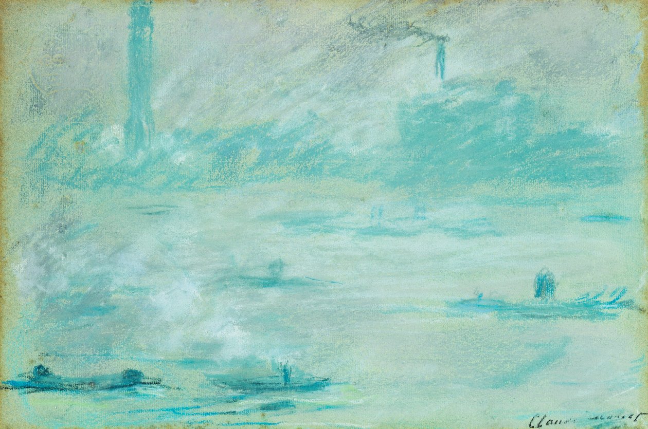 Londres, barcos no Tamisa; Londres, barcos no Tamisa, 1901 de Claude Monet