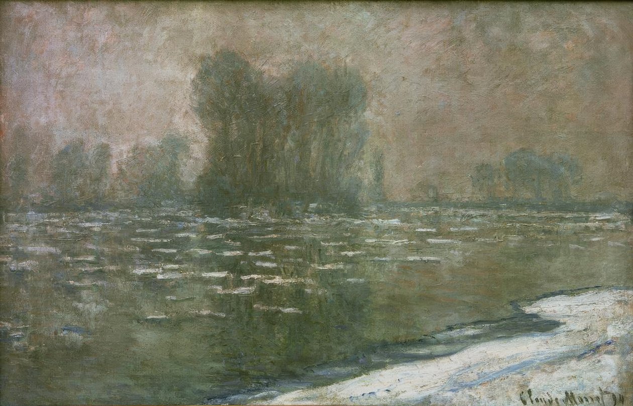 Matin brumeux, debacle (iceberg em uma manhã nublada) de Claude Monet