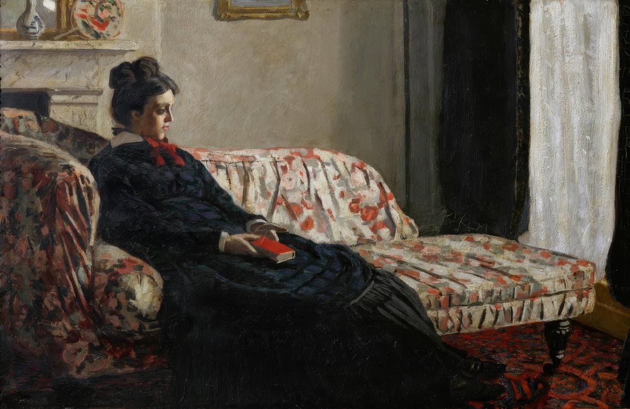 Meditação. Madame Monet no sofá de Claude Monet