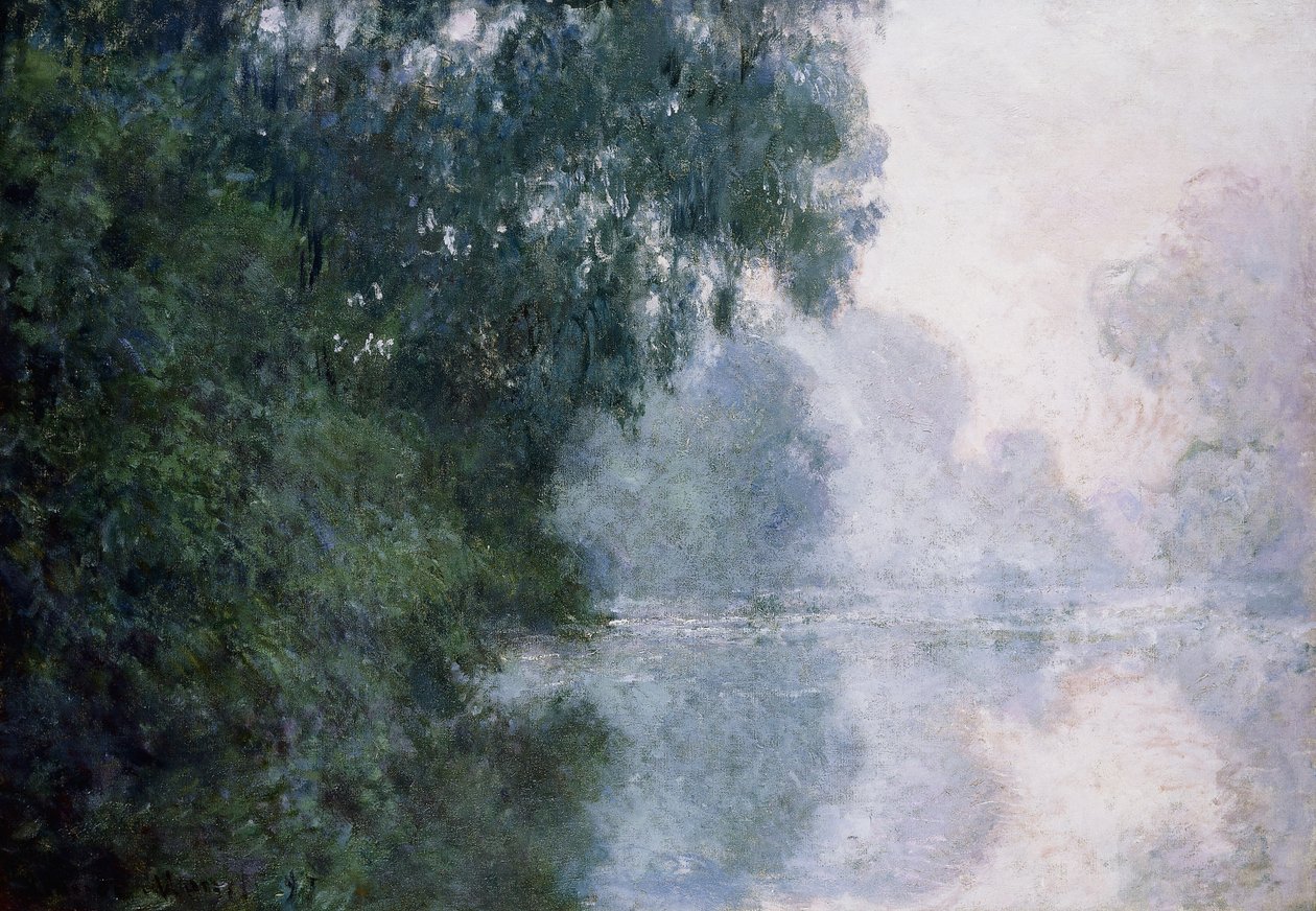 Manhã no Sena, Efeito da Névoa; Manhã no Sena, Efeito da Névoa, 1897 de Claude Monet