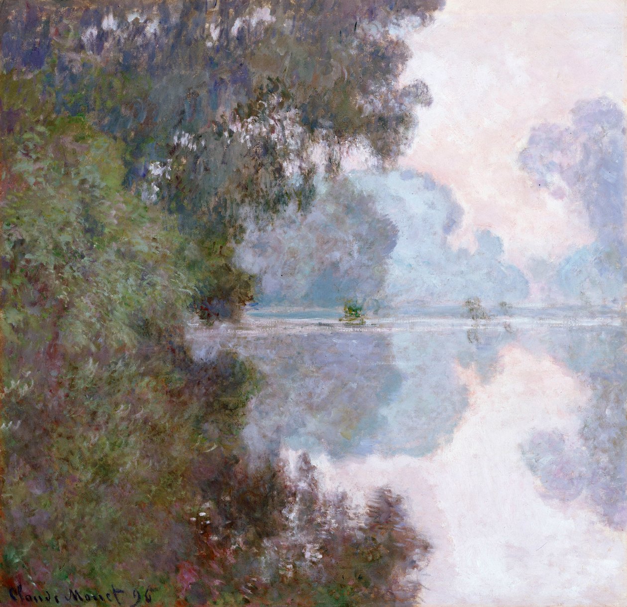 Manhã no Sena, perto de Giverny, 1896 de Claude Monet