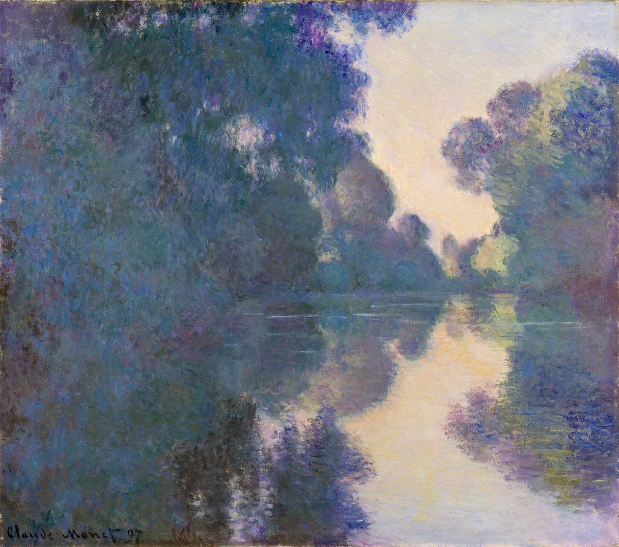 Manhã no rio Sena perto de Giverny, 1897 de Claude Monet