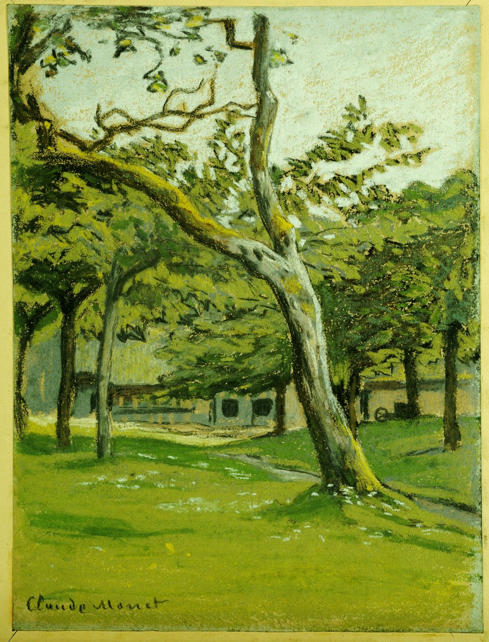 Fazenda da Normandia sob as árvores de Claude Monet