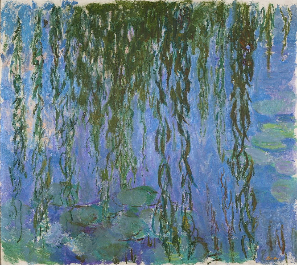 Nenúfares com galhos de salgueiro, 1916-1919. de Claude Monet