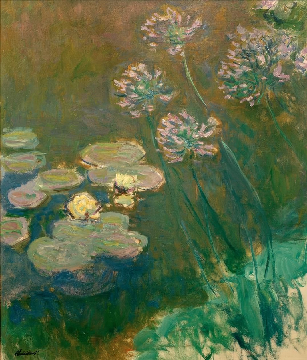 Nymphéas et Agapanthes (nenúfares e agapanthus) de Claude Monet