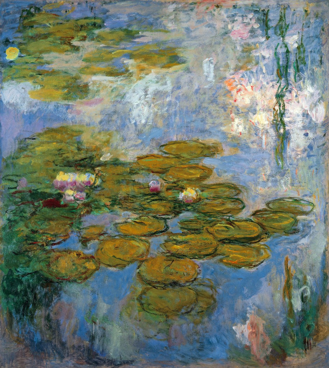 "Ninfeias" - Lago Nenuphar em Giverny - Pintura de Claude Monet (1840-1926), óleo sobre tela de Claude Monet