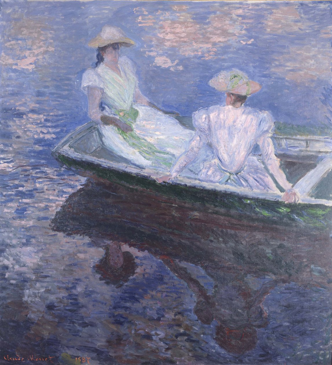 No barco, 1887 de Claude Monet