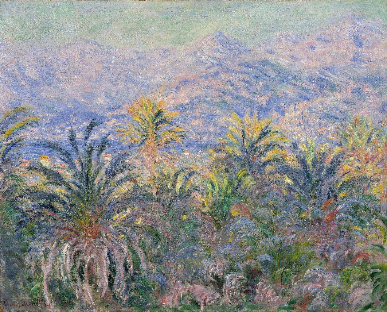Palmeiras em Bordighera de Claude Monet