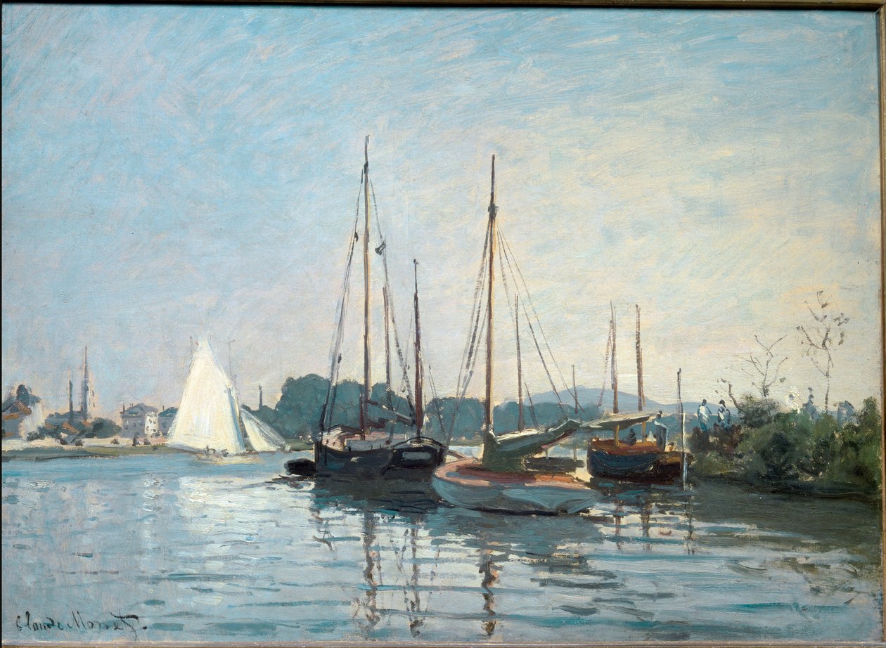 Barcos de recreio em Argenteuil. (Óleo Sobre Tela de Claude Monet