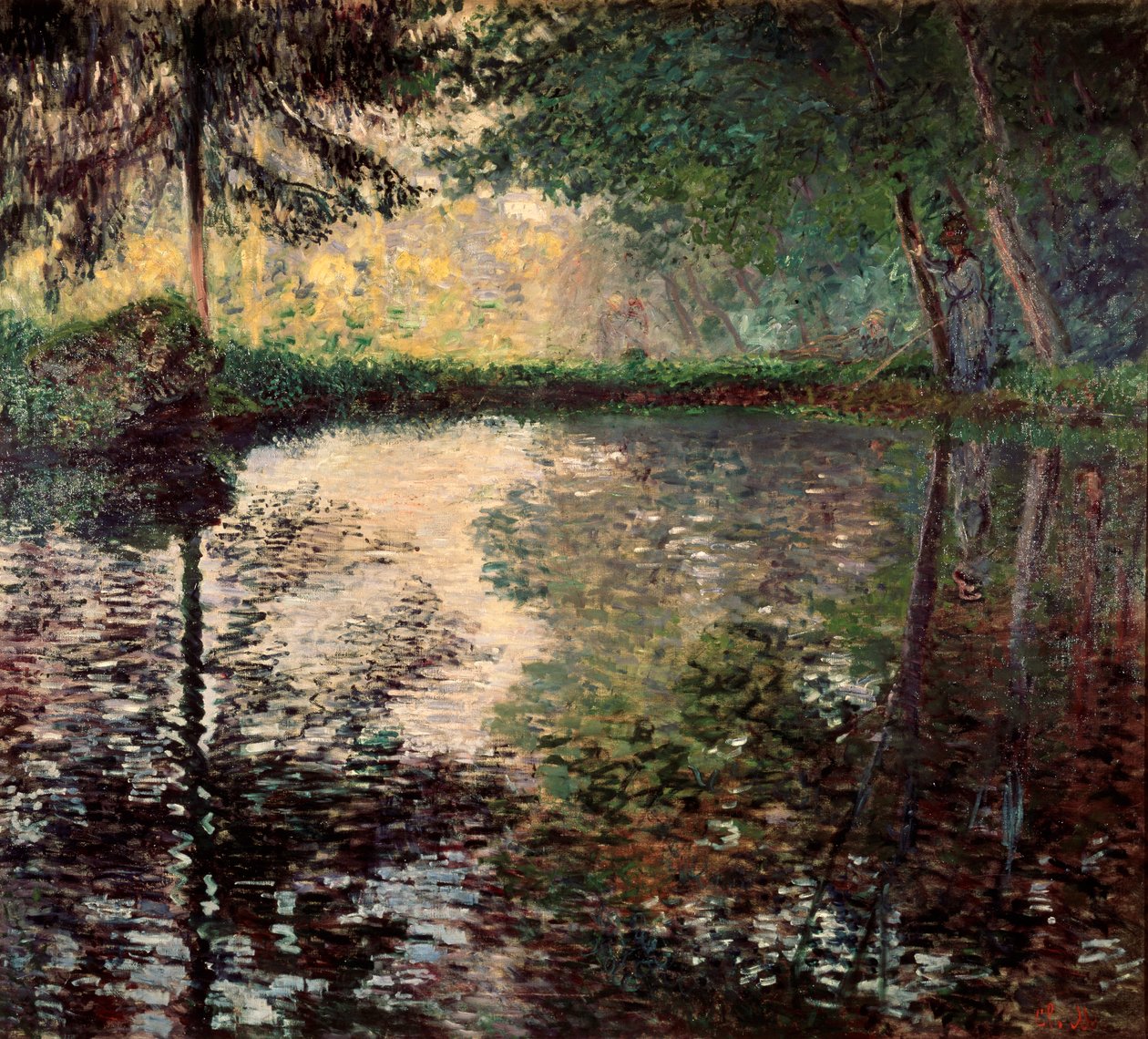 Lagoa em Montgeron, c1876. de Claude Monet