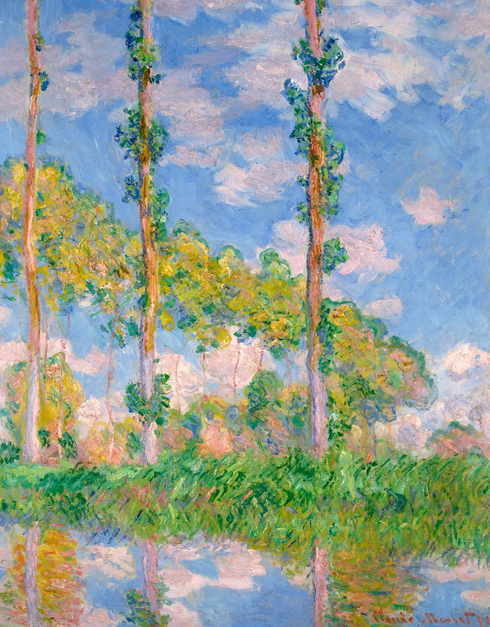 Choupos ao sol, 1891 de Claude Monet