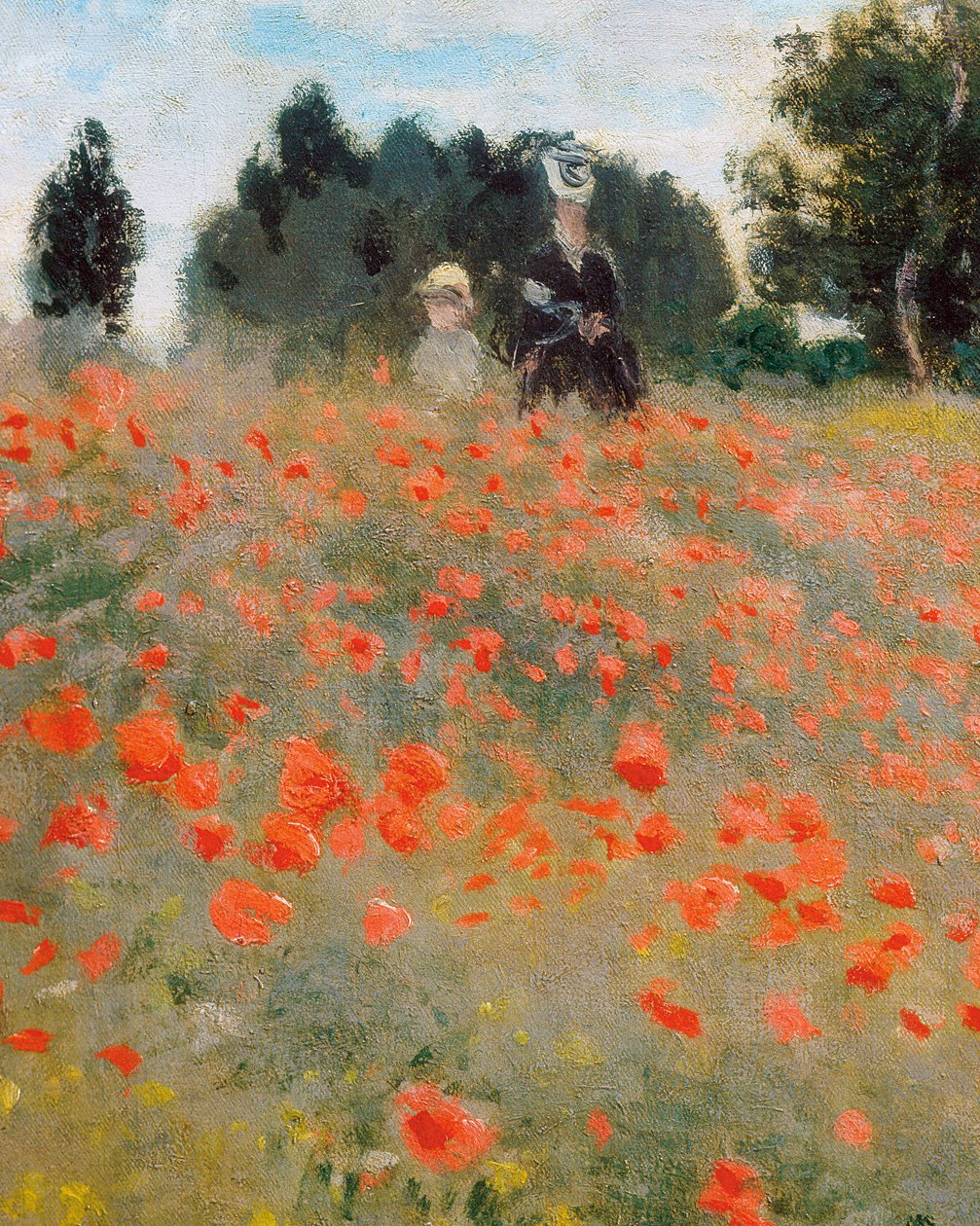 Papoilas, arredores de Argenteuil (detalhe). Pintura de Claude Monet (1840-1926) de Claude Monet