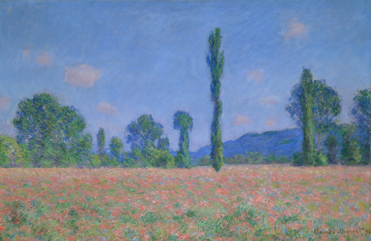 Poppy Field Giverny, 189091. de Claude Monet
