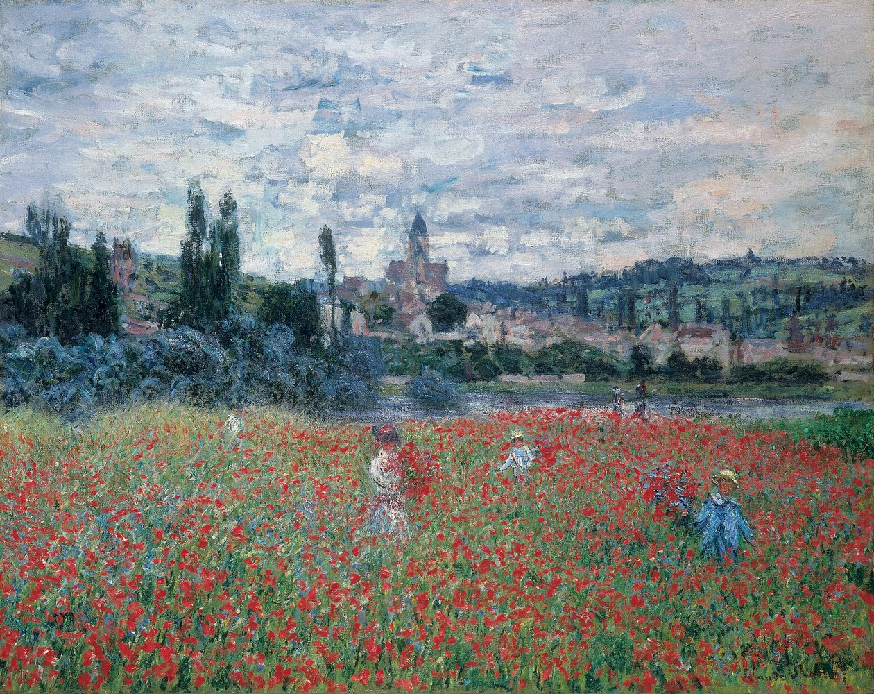 Campos de papoilas perto de Vétheuil, c.1879 (óleo sobre tela) de Claude Monet