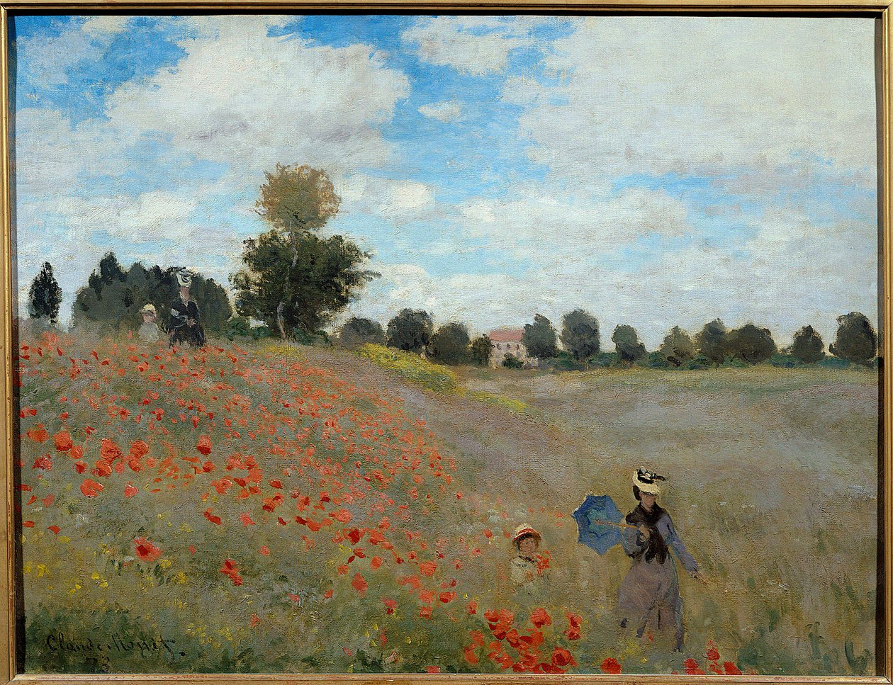 Campos de papoilas perto de Argenteuil de Claude Monet