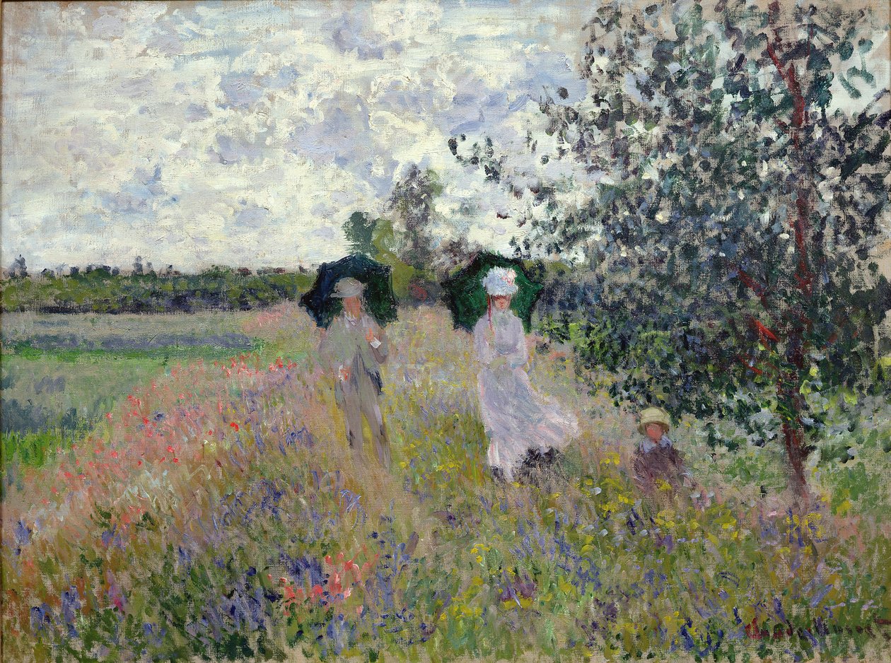 Passeio perto de Argenteuil de Claude Monet