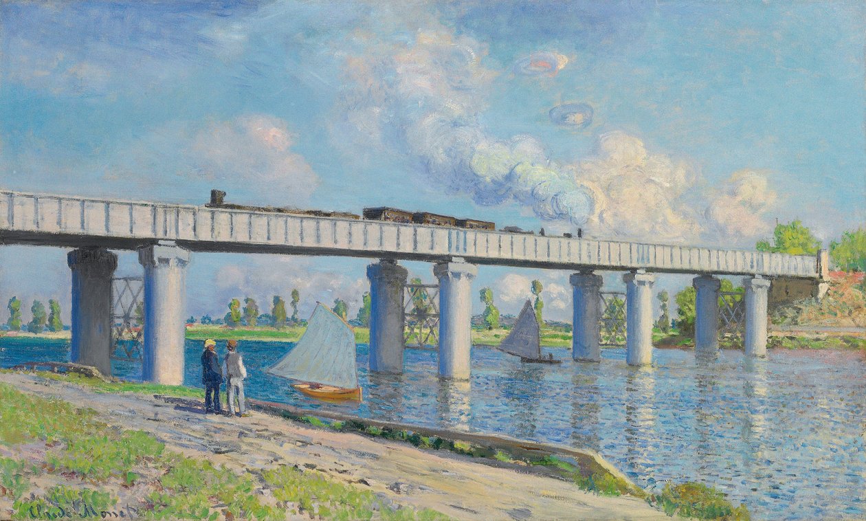 Ponte ferroviária em Argenteuil, 1873 de Claude Monet