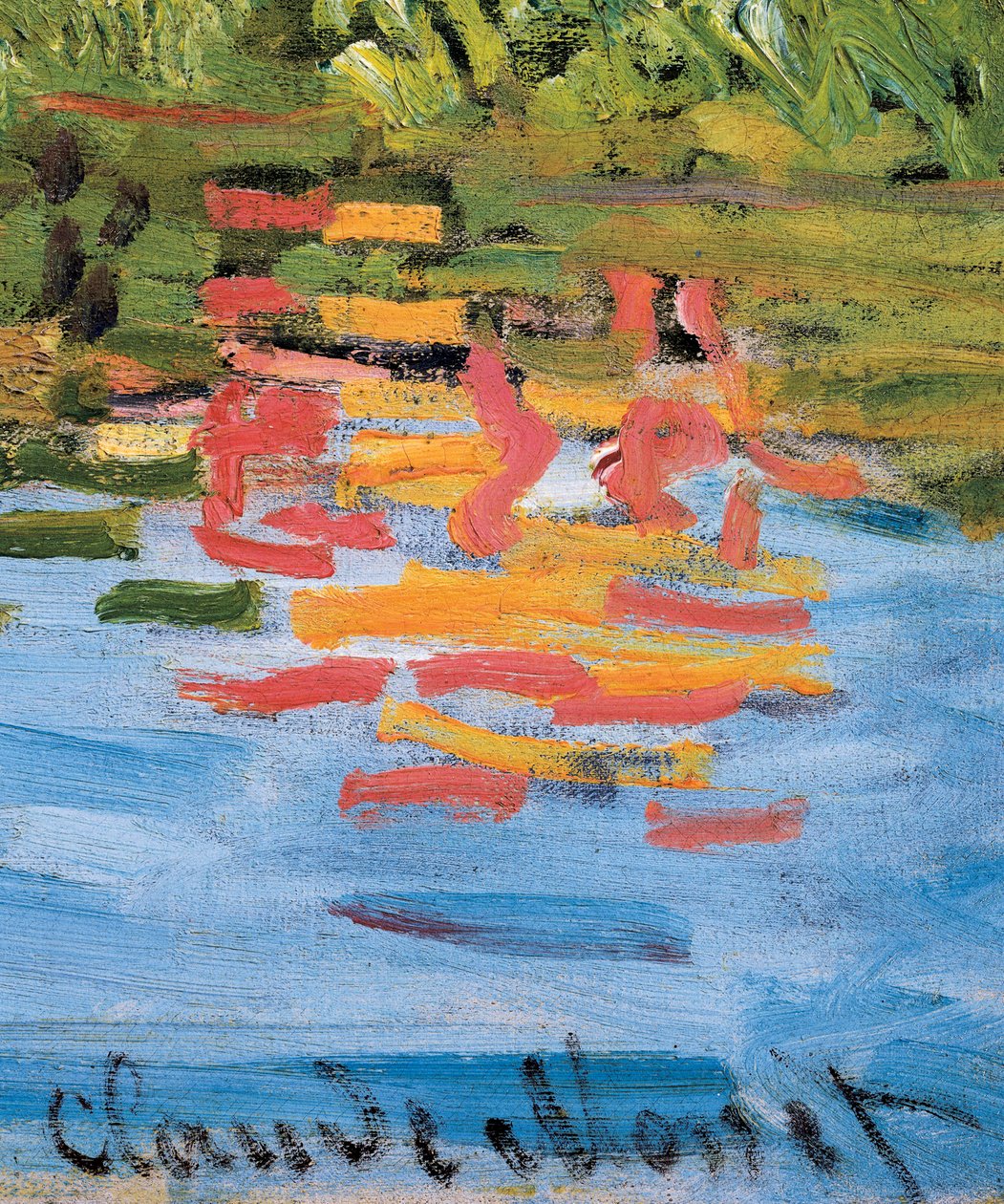Regata em Argenteuil, detalhe, c.1872 (óleo sobre tela) de Claude Monet