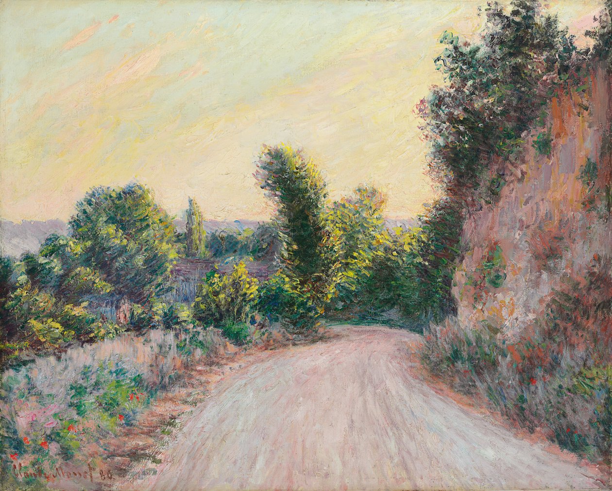 Estrada; Caminho, 1885 de Claude Monet