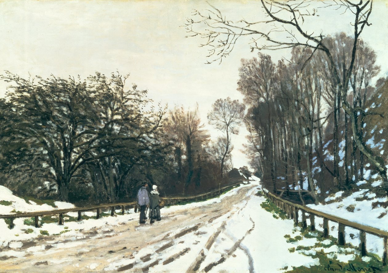 Estrada em direção à fazenda, St. Simeon, Honfleur, c.1867 de Claude Monet