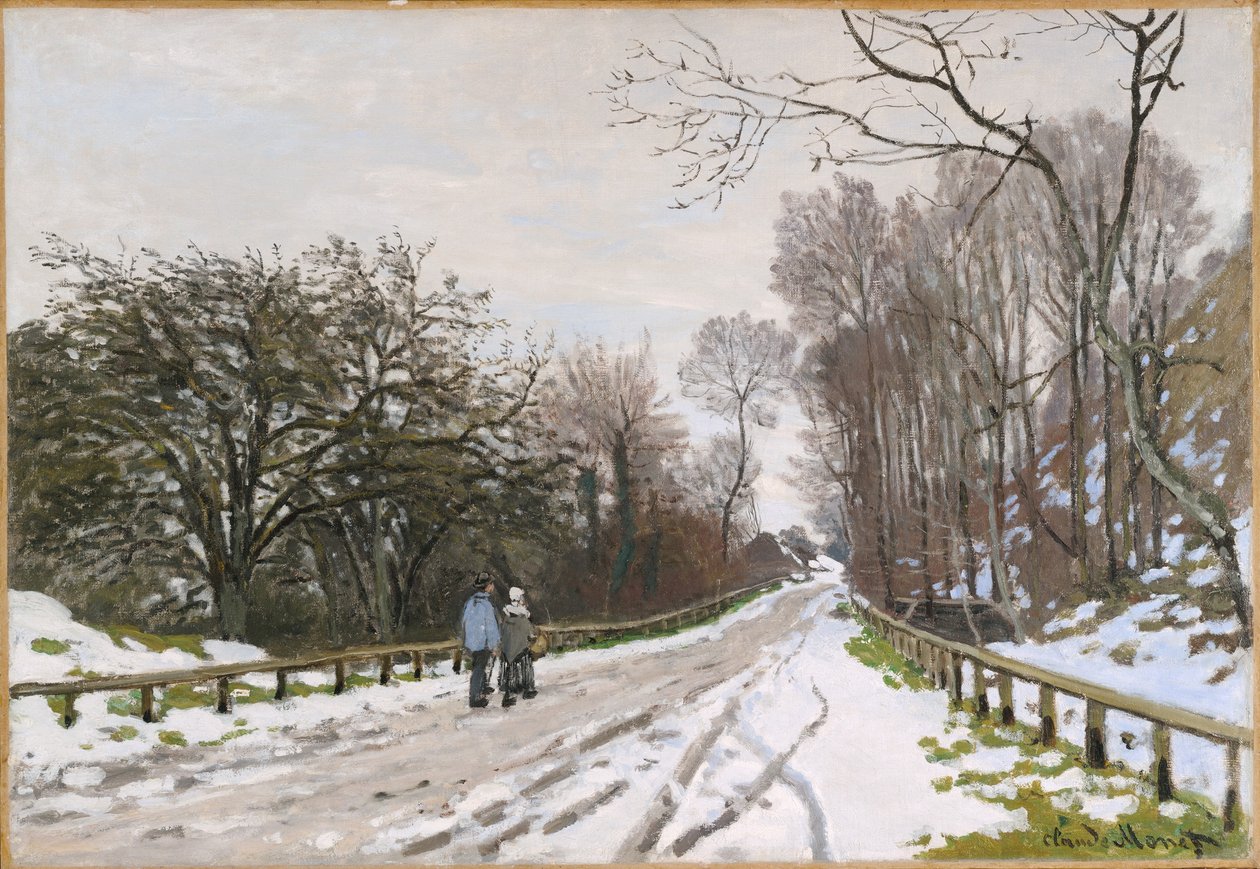 Estrada em direção à quinta Saint-Siméon, Honfleur de Claude Monet