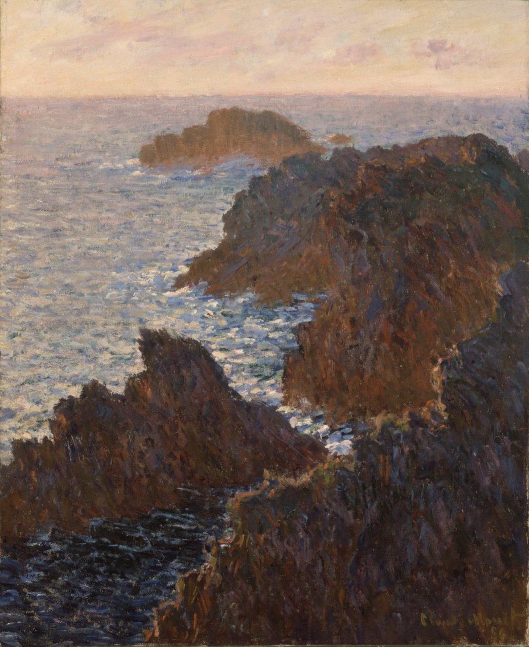 Rochas em Belle-Isle, Port-Domois de Claude Monet