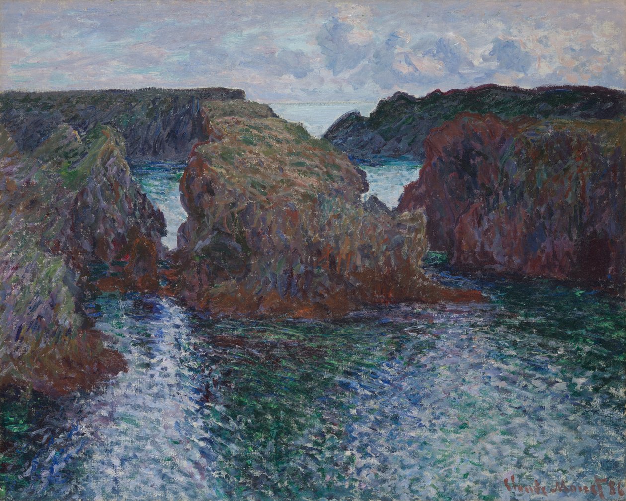 Rochas em Port-Goulphar, Belle-Île de Claude Monet