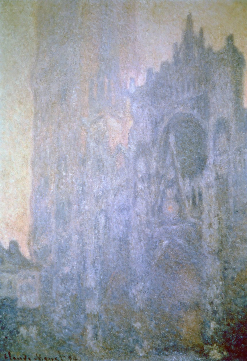 Catedral de Rouen, luz do amanhecer, 1894 de Claude Monet
