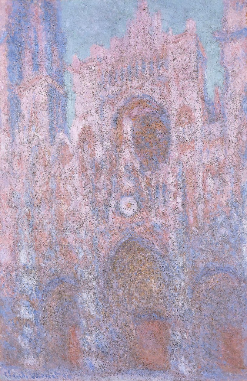 Catedral de Rouen ao pôr do sol (Sinfonia em cinzento e preto) 1892-94 (óleo sobre tela) de Claude Monet