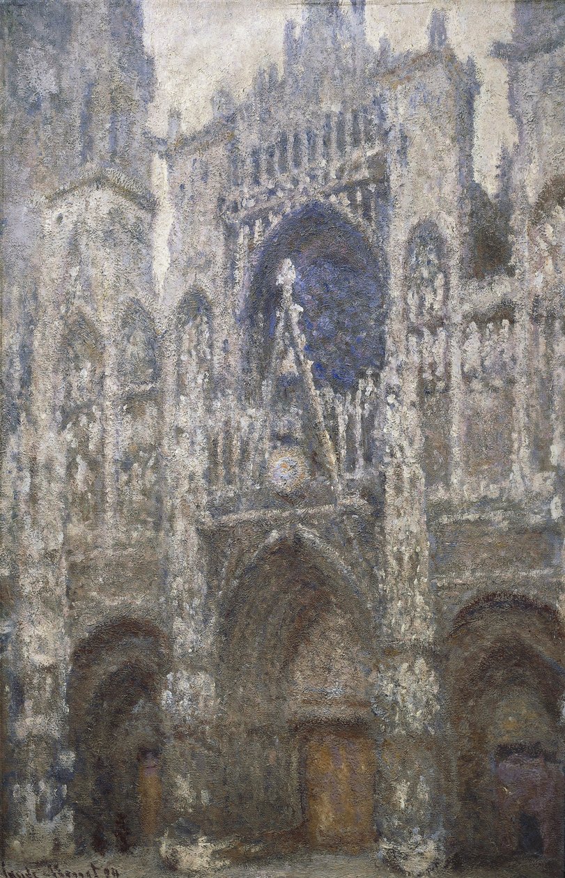 Catedral de Rouen, o portal oeste, Harmonia em cinza, 1894 de Claude Monet