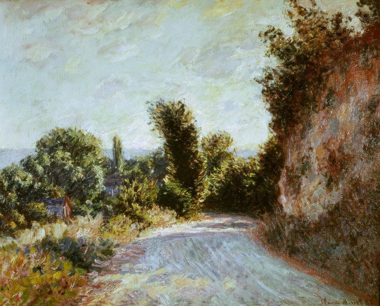 Estrada perto de Giverny de Claude Monet