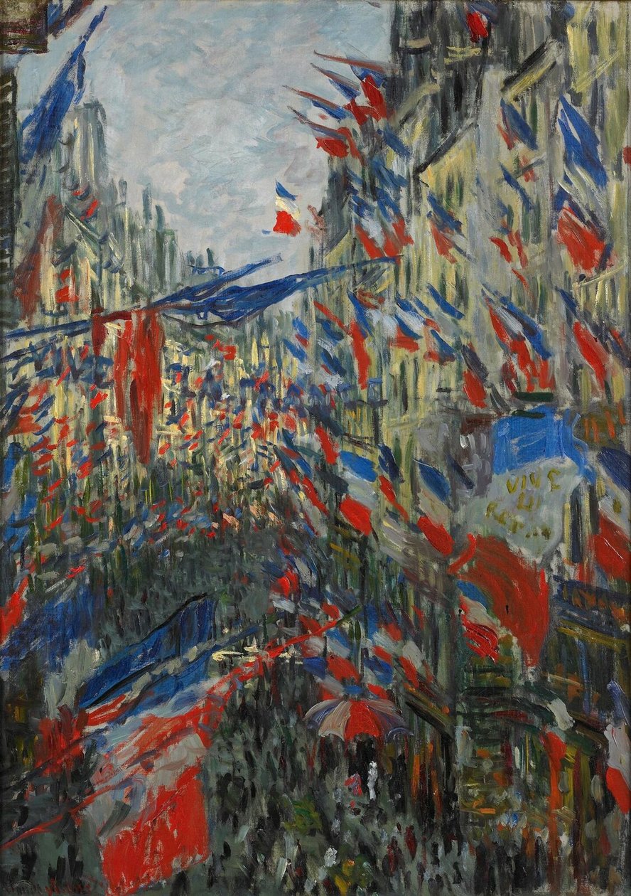 Rue Saint-Denis, festa de 30 de junho de 1878, 1878. de Claude Monet