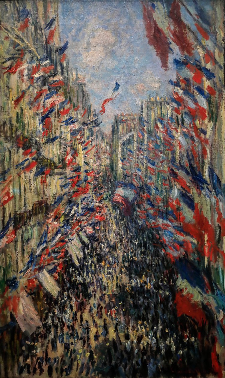 Rue de Montorgueil, celebração do 30 de Junho de 1878 de Claude Monet