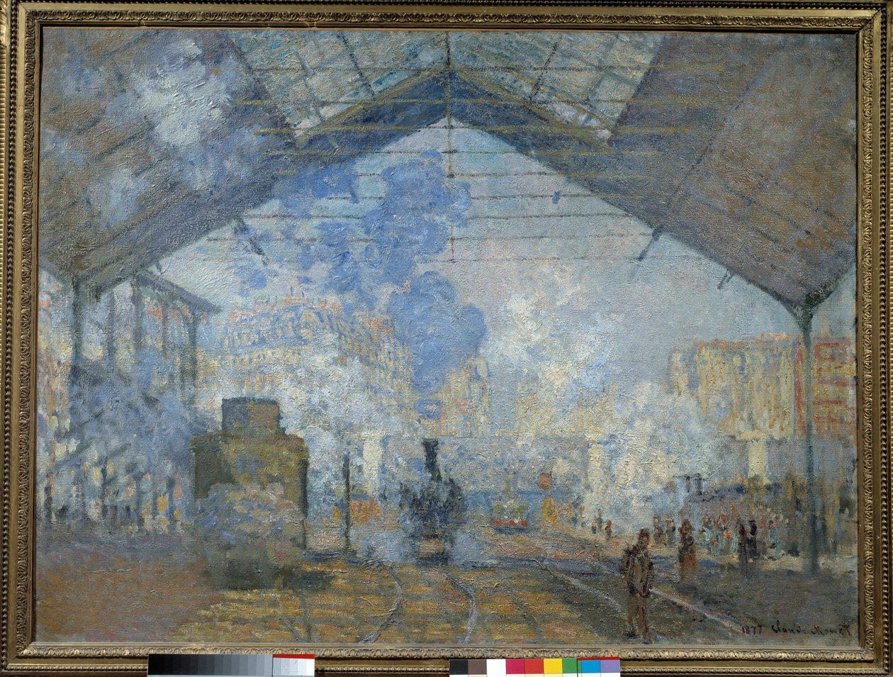 Estação de comboios de Saint Lazare de Claude Monet