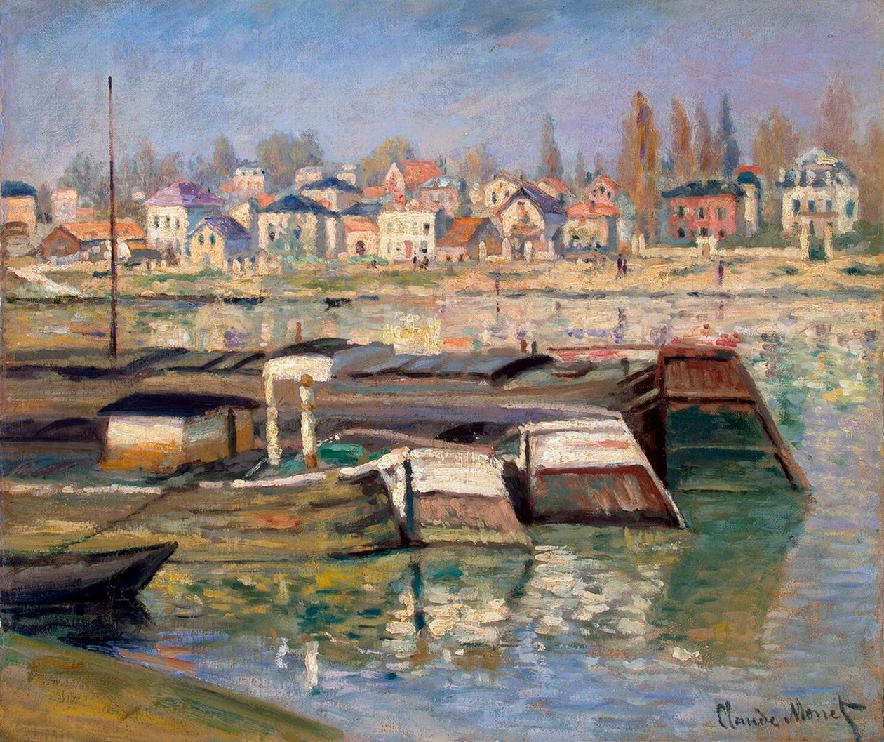 Sena em Asnières, 1873. de Claude Monet