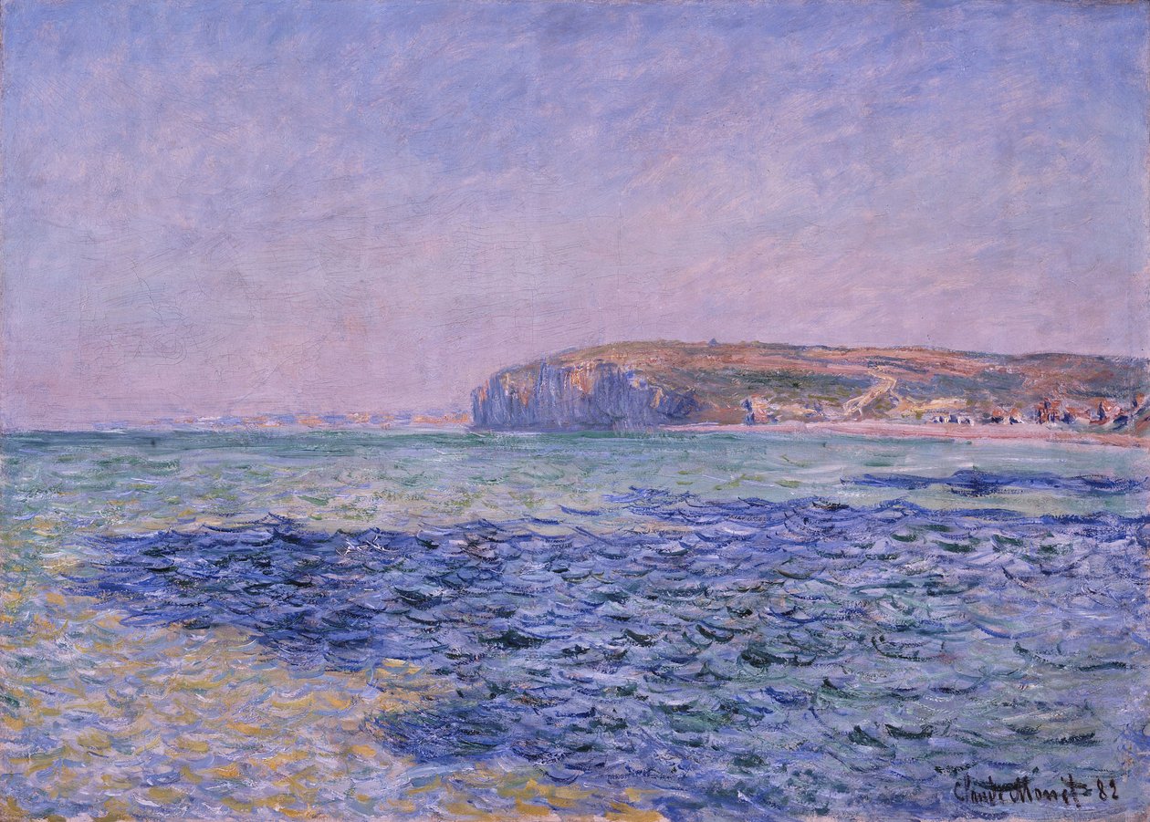 Sombras no mar. Os penhascos em Pourville, 1882 de Claude Monet