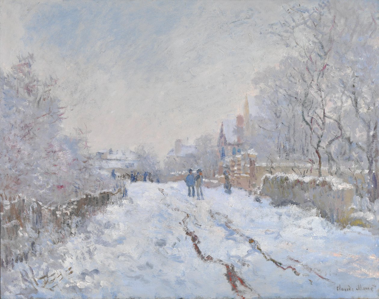 Cena de neve em Argenteuil de Claude Monet