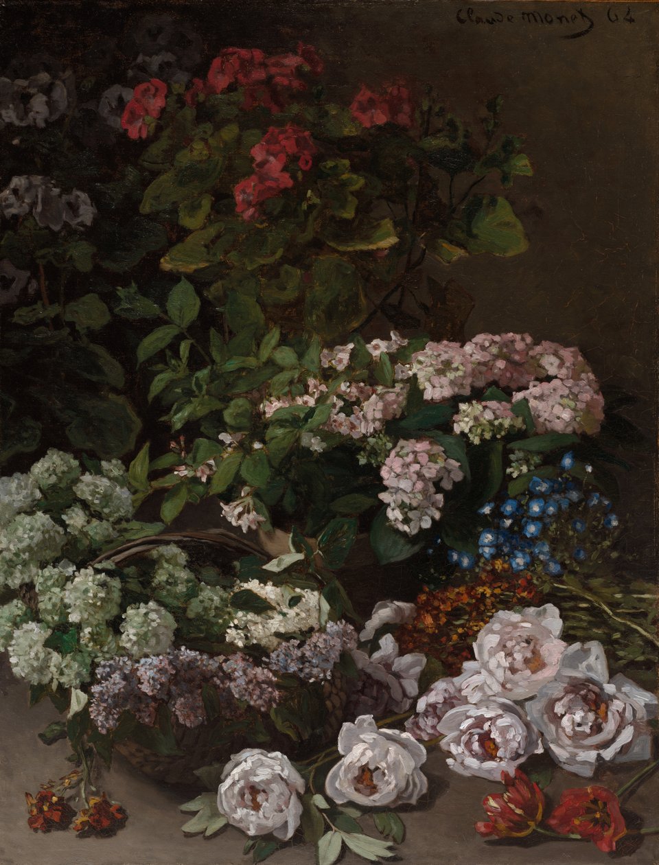 Flores da primavera de Claude Monet